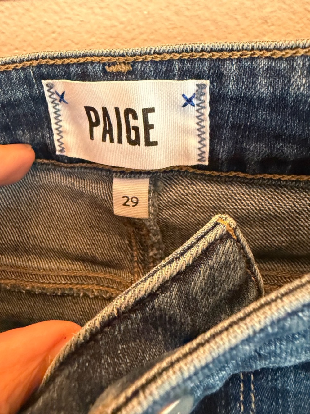 PAIGE Women's Mid-Rise Blue Skinny Jeans size 29 - Picture 2 of 3